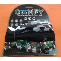 BRAGA CUELLO CAMUFLAJE/NEGRA (PACK DE 3)