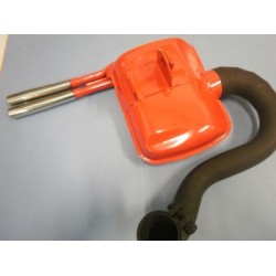 Escape SITO Road Sport Rojo/Cromado. Vespa P/PX/TX.