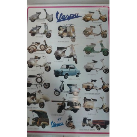 POSTER VESPA 60X90 AZUL