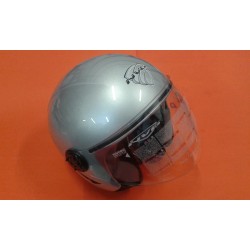 CASCO JET NVG GRIS PLATA TALLA L