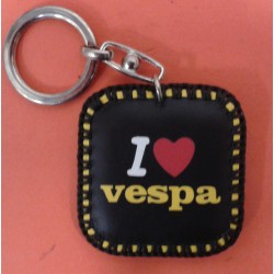 LLAVERO CUERO NEGRO VESPA ESPAÑA