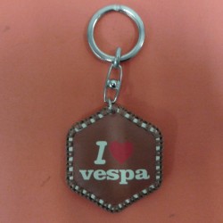 LLAVERO CUERO MARRON VESPA