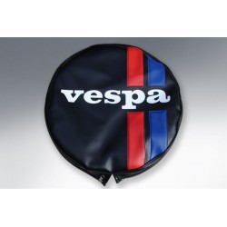 FUNDA RUEDA REPUESTO VESPA NEGRA TRICOLOR