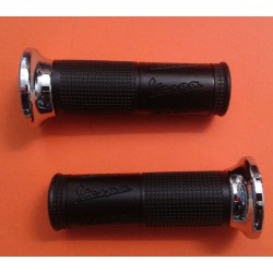 PUÑOS VESPA NEGRO/CROMADO (120mm LARGO)