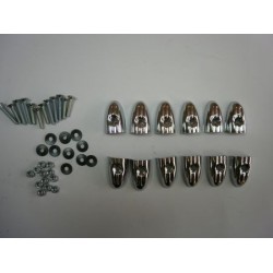 Kit terminales cromados+tornilleria carriles del suelo LD.