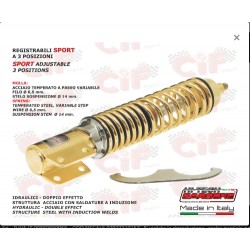 AMORTIGUADOR DELANTERO REGULABLE CARBONE 'ORO'