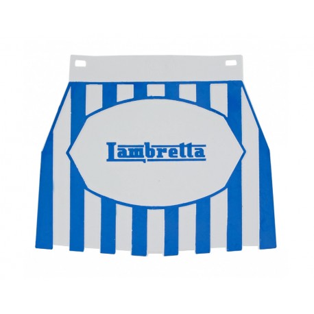 SALVABARROS TRASERA RAYAS "LAMBRETTA" AZUL/BLANCA