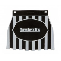 SALVABARROS TRASERA RAYAS "LAMBRETTA"NEGRA / BLANCA