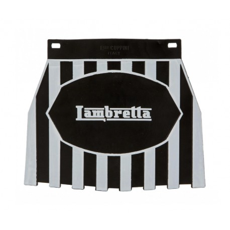 SALVABARROS TRASERA RAYAS "LAMBRETTA"NEGRA / BLANCA