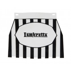 SALVABARROS TRASERA RAYAS "LAMBRETTA" BLANCA / NEGRA