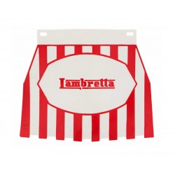SALVABARROS TRASERA RAYAS "LAMBRETTA" ROJA / BLANCA