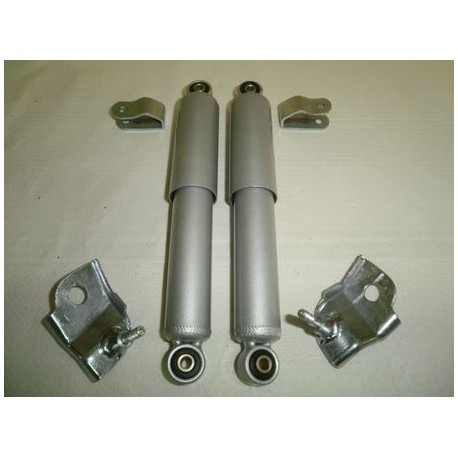 Kit amortiguadores delantero grises+Pletinas sujeccion S2/S3.