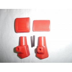 Goma pedal freno+arranque+caballete rojas.