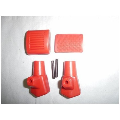Goma pedal freno+arranque+caballete rojas.
